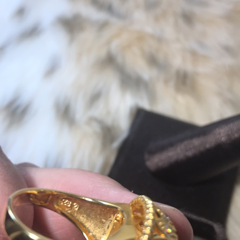 Women’s turquoise & gold colored ring - Picture 3 of 6